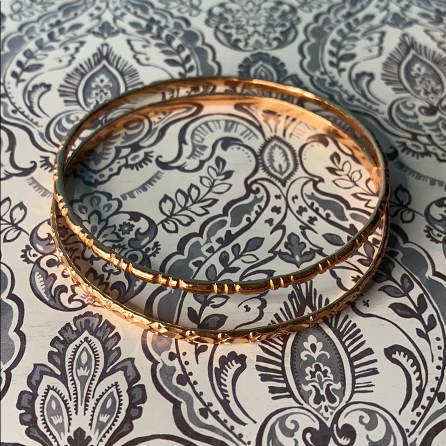 Thin Copper Colored Stackable Bangle Bracelets